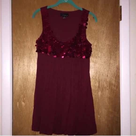 Wet Seal Red Sequence Dress - Picture 4 of 5